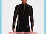 Ronhill Men's Base Thermal 300 Half Zip T-Shirt - Black/Fluorescent Orange X-Large