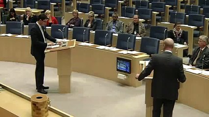 Jimmy Åkesson (Sd) vs. Reinfeldt (m) om Hets mot folkgrupp 9 Dec 2010