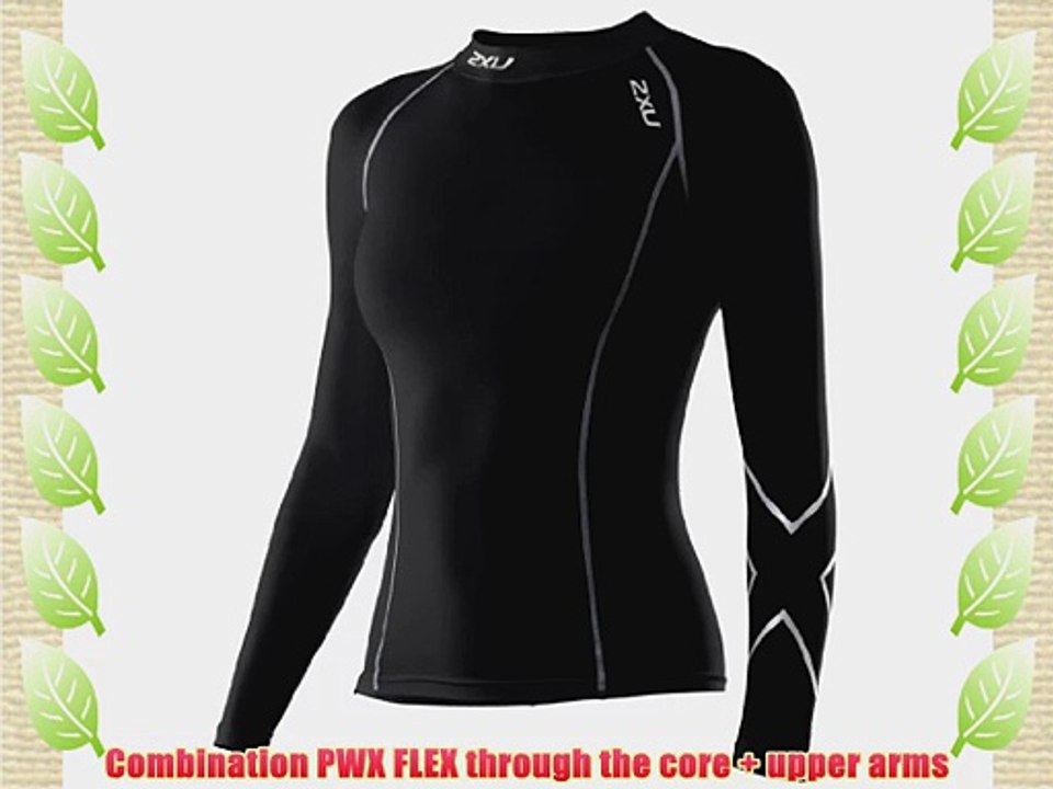 2XU Women's PWX Long Sleeve Compression Baselayer - Black Large