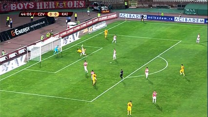 Amazing bicycle kick Goal by Gohou | FK Crvena Zvezda vs FC Kairat Almaty