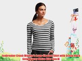 Icebreaker Crush Women's Long-Sleeved Shirt with Scoop Neck Striped grey Metro Hthr Size:M