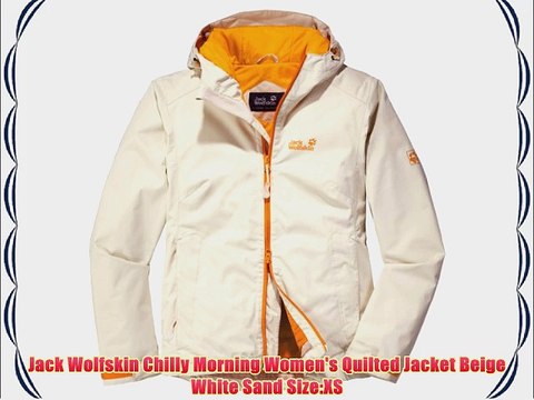 Jack Wolfskin Chilly Morning Women's Quilted Jacket Beige White Sand Size:XS