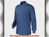 Mens Golf Polo Shirts Long Sleeves Tops (L Blue)