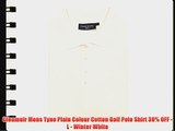 Glenmuir Mens Tyne Plain Colour Cotton Golf Polo Shirt 30% OFF - L - Winter White