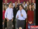 Chris Christie Campaigns for Mitt Romney in New Hampshire