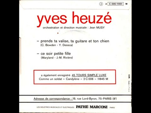 Yves Heuzé Ce soir petite fille (1972)