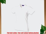 Henbury Ladies Stretch Pique Polo Shirt SIZE L/14 COLOUR White