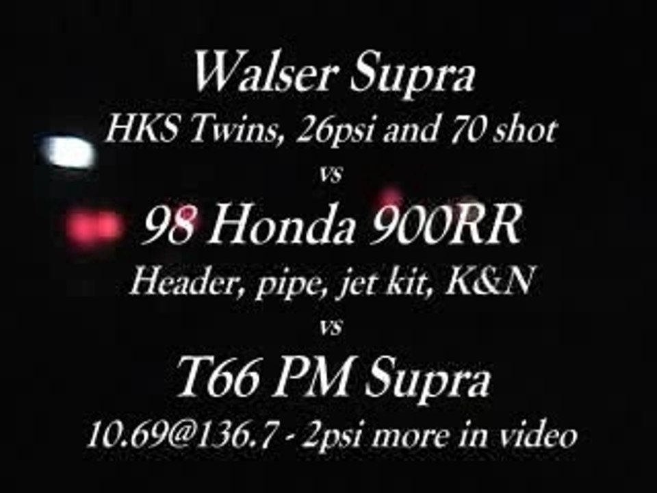 Toyota Supra Vs. Honda 900RR