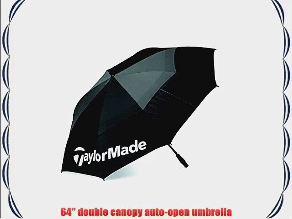 TaylorMade Golf 2015 TM Tour Double Canopy Golf Umbrella - Black/Grey
