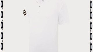 Adidas Golf 2014 Mens ClimaLite 3-Stripes Polo Shirt - White/Black - M