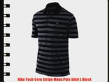 Nike Tech Core Stripe Mens Polo Shirt L Black