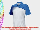 2013 Adidas Golf British Open Golf Polo Shirt *Limited Edition*-Perwinkle/White/Bluebonnet-