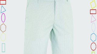 Ashworth Men's Mini Check Stretch Flat Front Short - White/Pebble 34 Inch