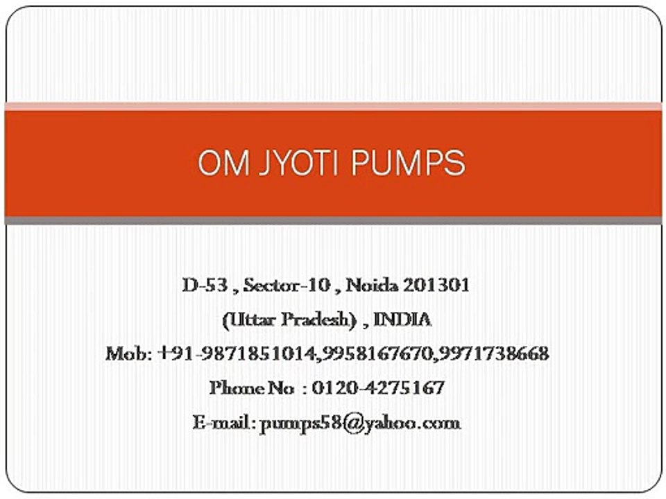 OM JYOTI PUMPS