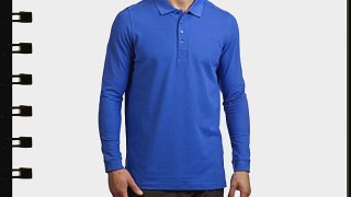 Glenmuir Men's 100% Cotton Plain Long Sleeve Polo Shirt-Tahiti-Small