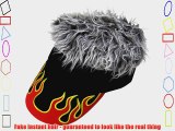 Flair Hair Visor - Flame with Grey Hair