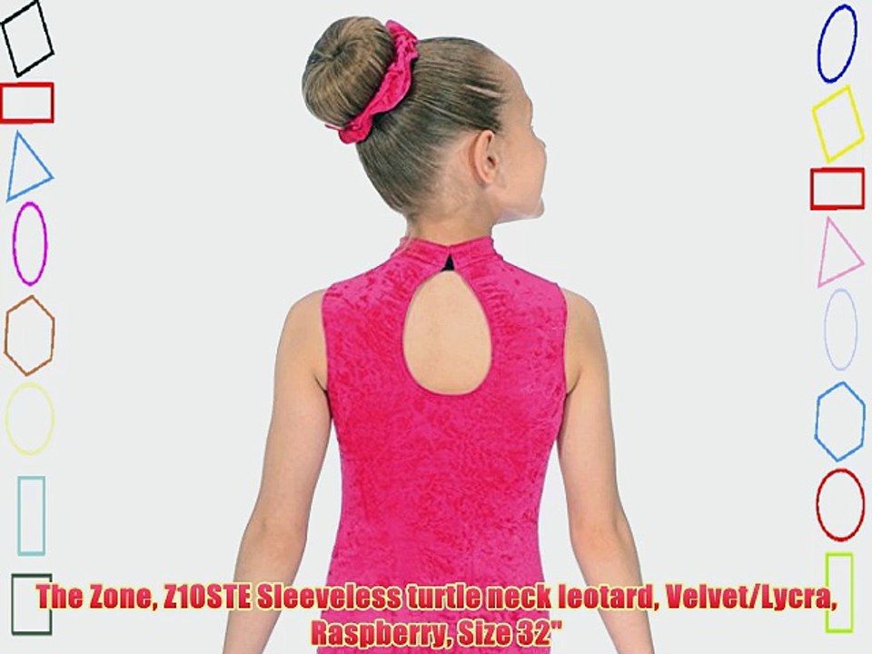 The Zone Z10STE Sleeveless turtle neck leotard Velvet/Lycra Raspberry Size 32