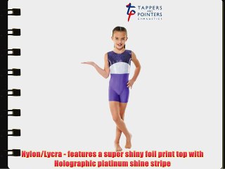 Girls sleeveless gymnastics biketard/unitard (Purple 11-12 years)