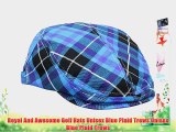 Royal And Awesome Golf Hats Unisex Blue Plaid Trews Unisex Blue Plaid Trews
