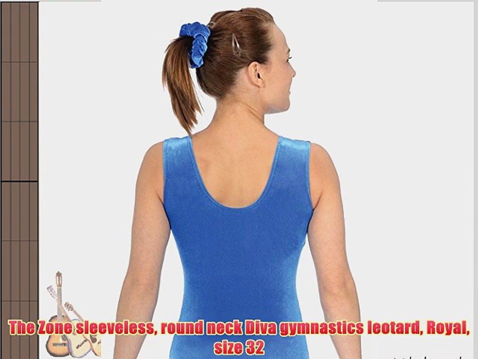 The Zone sleeveless round neck Diva gymnastics leotard Royal size 32