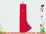 Nike Golf 2013 Embroidered Swoosh Tri-Fold Towel - Spark/White