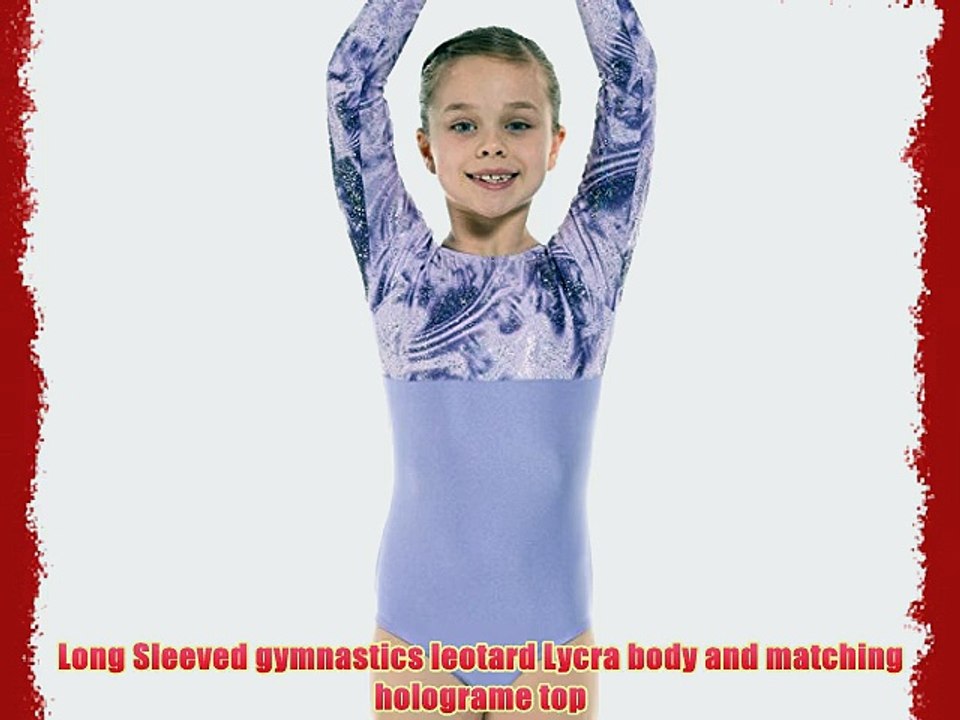 Gymnastics Leotard Long Sleeved Gym Wear Lycra Lycra with Holograme Top Sold By DCUK ?