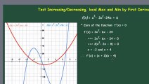 Test Increasing-Decreasing, local Max and Min by First Derivative