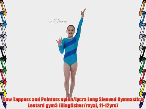 New Tappers and Pointers nylon/lycra Long Sleeved Gymnastics Leotard gym3 (Kingfisher/royal