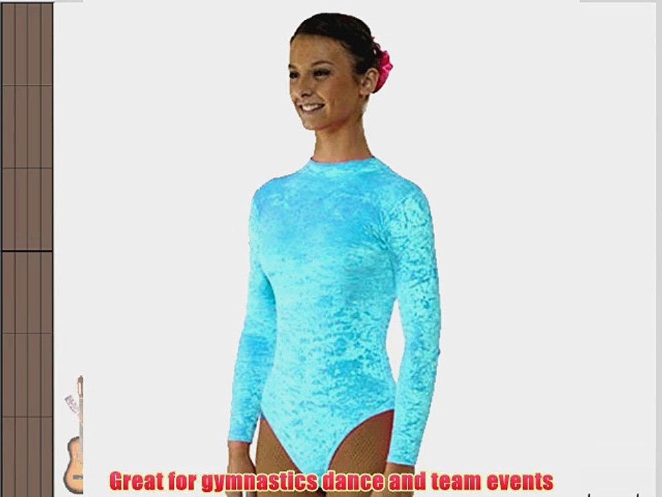 Velvet Gymnastics Leotard Girls Womans Long Sleeved Lycra Dance Gym Leotard DCUK ?