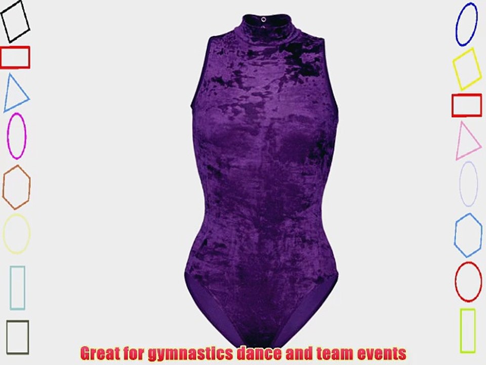 Velvet Gymnastics Leotard Girls Womans Sleeveless Lycra Dance Gym Leotard DCUK ?