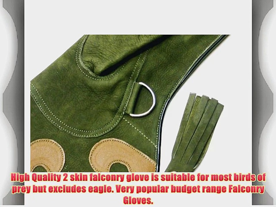 Ladies High Quality Soft Suede Leather Falconry Gloves. Size Medium.