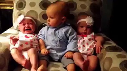 Baby Gets His Mind Blown By Twins