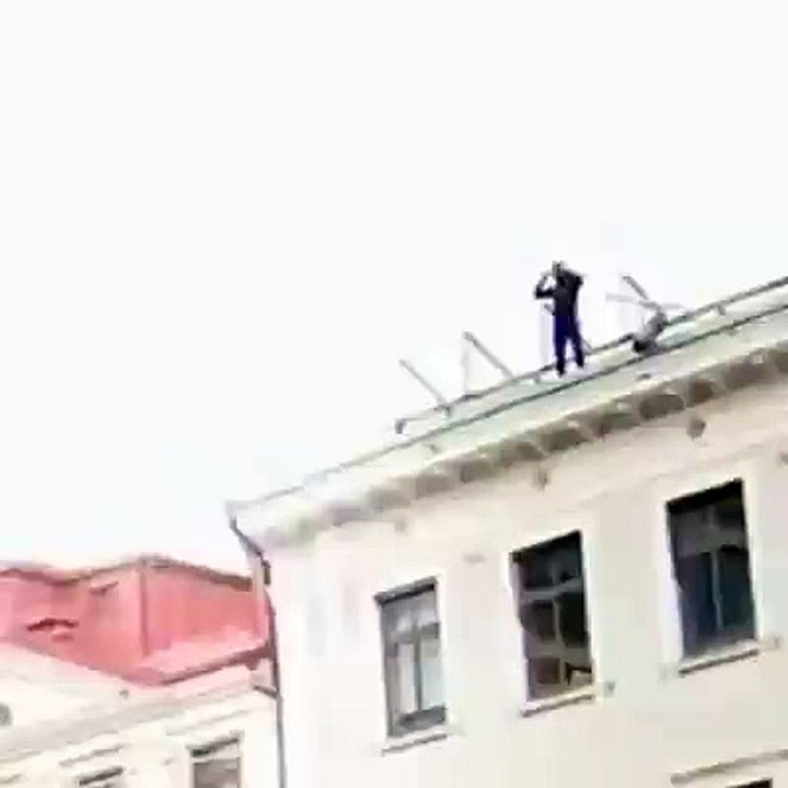 Crazy Jumping in to swimming pool