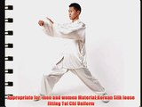 Andux Chinese Traditional Tai Chi Uniforms Kung Fu Clothing Unisex SS-TJF01 White (XL)