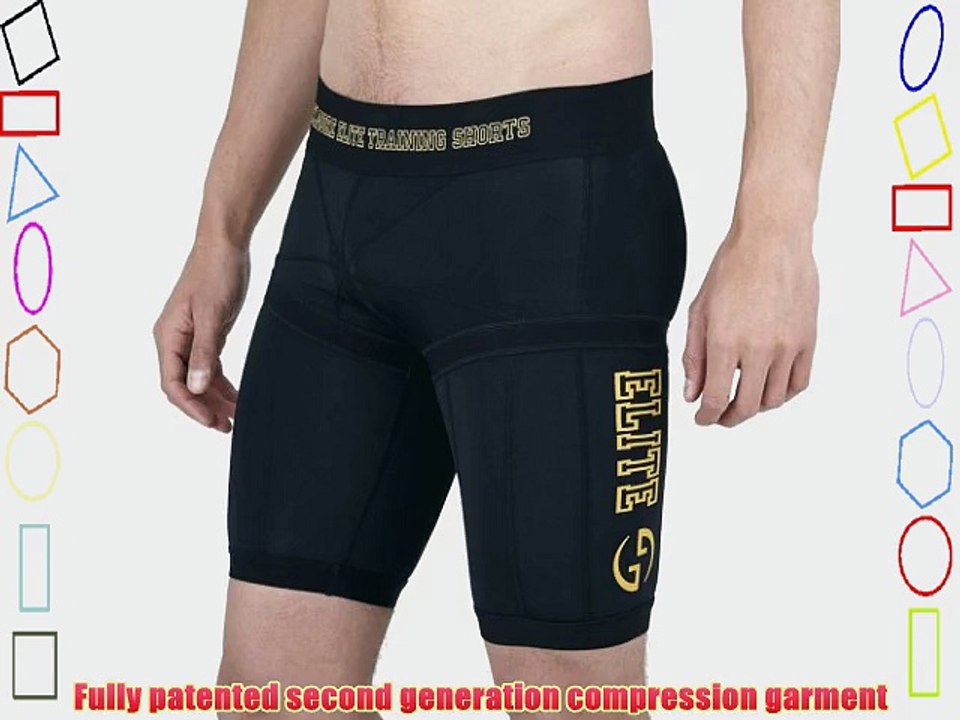 Gilmore Elite Men's Black Compression Shorts - Patented injury Prevention Shorts - Impact Resistant