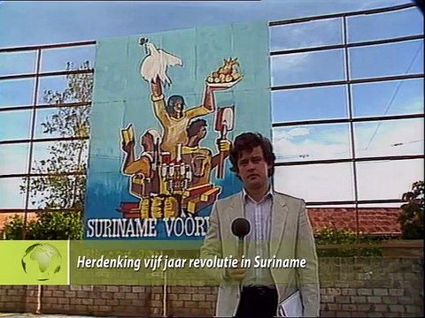 Herdenking vijf jaar revolutie Suriname - 1985