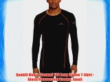 Ronhill Men's Thermal 100 Long Sleeve T-Shirt - Black/Fluorescent Orange Small