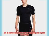 Nike Men's Core Compression 2.0 Short Sleeve Shirt-Black/Cool Grey Small