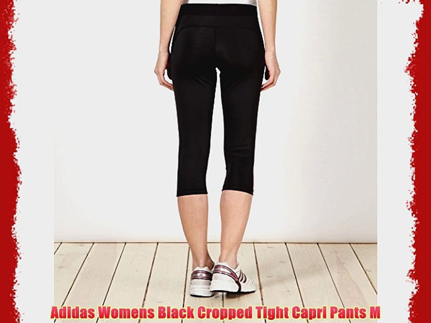 Adidas Womens Black Cropped Tight Capri Pants M Adidas Womens Black Cropped Tight Capri Pants M