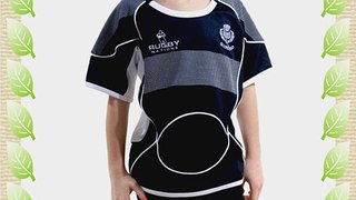 Kids Rugby Shirt Crew Neck Navy Size 34 (age 13-14)
