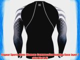 Fixgear Sports Mens Womens Compression Running Base layer T shirt Black Xl