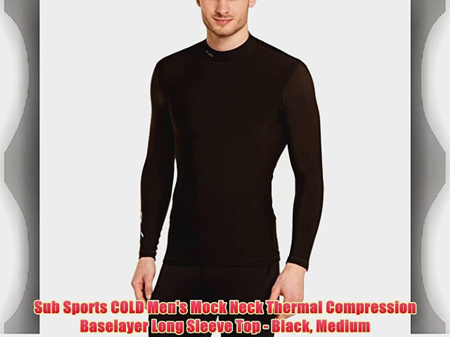 Sub Sports Cold Mens Mock Neck Thermal Compression Baselayer Long-Sleeved Top