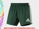 Adidas 3s Rugby Mens Training Shorts Green/w Size L