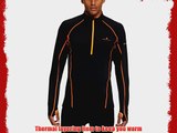 Ronhill Men's Base Thermal 300 Half Zip T-Shirt - Black/Fluorescent Orange X-Large