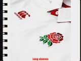 Canterbury Kids Rugby England Home Shirt 2014 2015 Sport Polo Collar Sport Top White 11-12