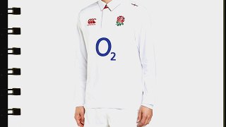 Canterbury Men's England Home Classic Long Sleeve Rugby Jersey - Bright White Small