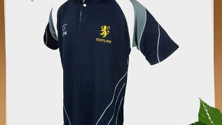 SCOTLAND LION RAMPANT EMBROIDERED BREATHABLE RUGBY SHIRT SIZE SMALL - XXL (Large)