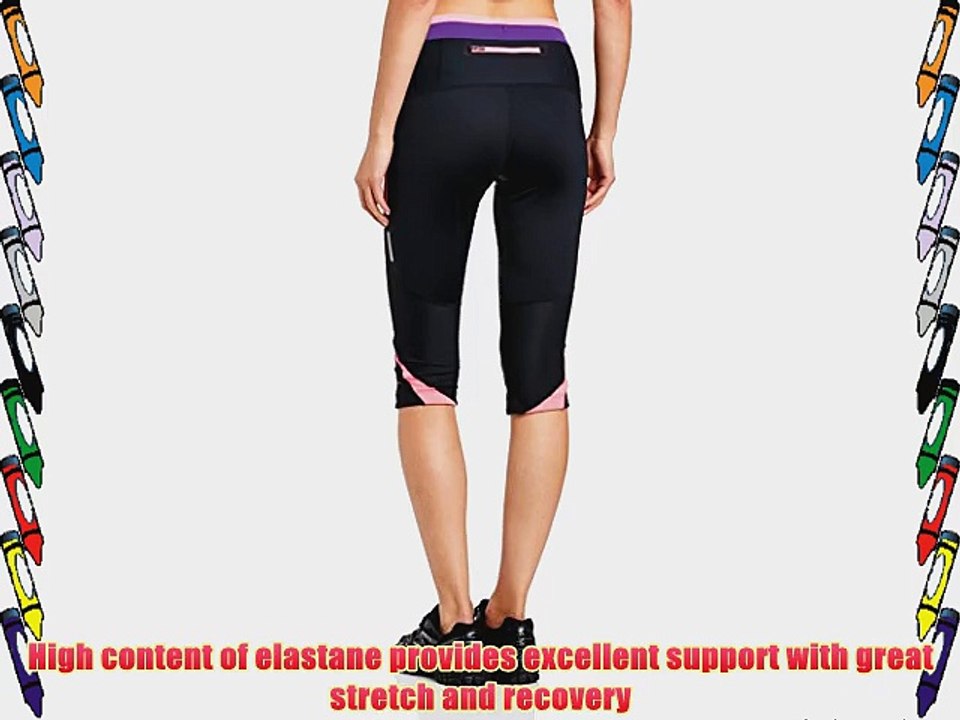 Ronhill Women's Vizion Contour Capris - Black/Fluorescent Pink/Wild Berry Size 12