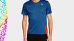 Puma Men's Running Short Sleeve T-Shirt - Strong Blue/Puma Red Medium