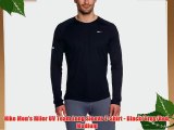 Nike Men's Miler UV Team Long Sleeve T-Shirt - Black/Grey/Red Medium